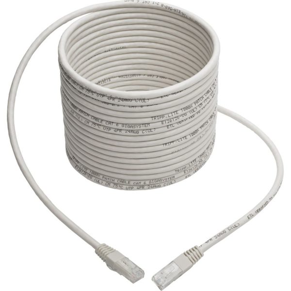 Eaton Tripp Lite Series Cat6 Gigabit Molded (UTP) Ethernet Cable (RJ45 M/M), PoE, White, 25 ft. (7.62 m) - Image 5