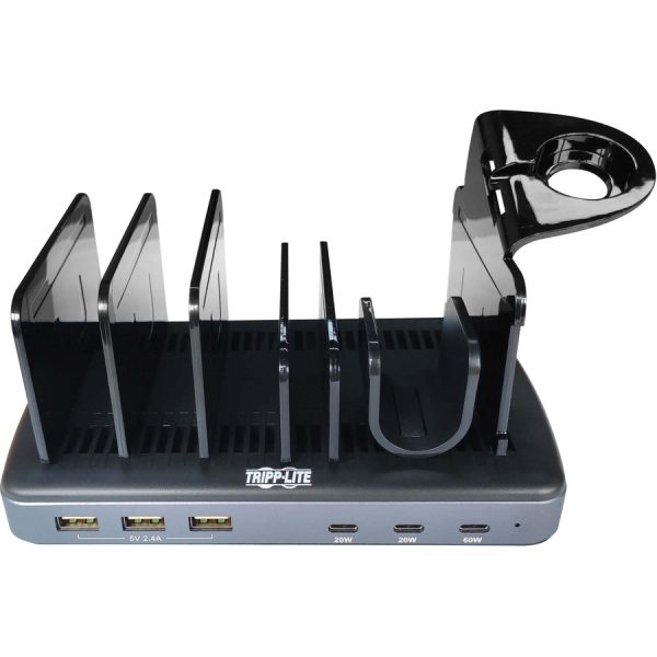 Eaton Tripp Lite Series 120W Multi-Device Charging Station - 60W USB-C, 2x 20W USB-C, and 3x USB-A Ports for Smartphone, Tablet and Apple Watch with Storage - Image 5