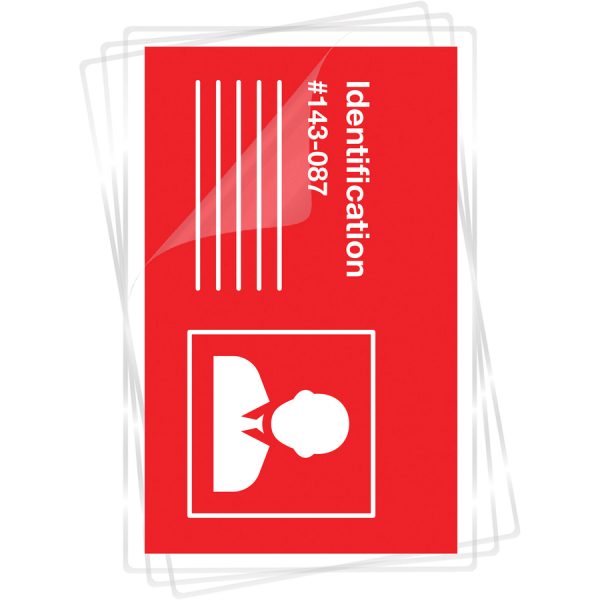 Fellowes Glossy Pouches - ID Tag not punched, 5 mil, 100 pack - Image 2