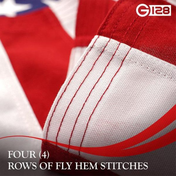 G128 Combo Pack: American USA Flag 3x5 Ft & Alaska Flag 3x5 Ft, Both Embroidered SPUN Polyester, Indoor/Outdoor, Brass Grommets - Image 8