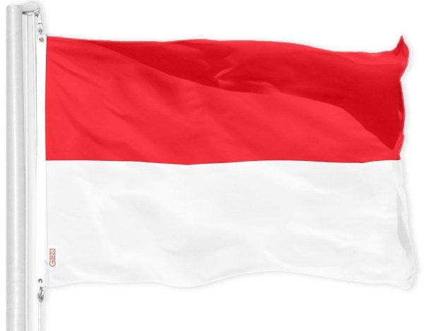 G128 Indonesia Indonesian Flag | 3x5 feet | Printed 150D - Indoor/Outdoor, Vibrant Colors, Brass Grommets, Quality Polyester, Much Thicker More Durable Than 100D 75D Polyester