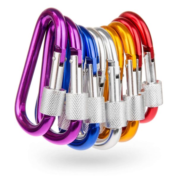 Revel Kid Carabiner Clip   Set of 10 Locking Multicolor D Shape 3 inch Clips - Image 2