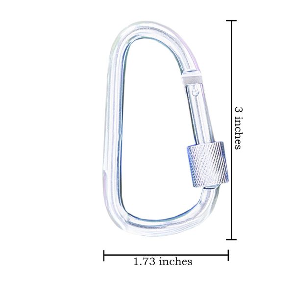 Revel Kid Carabiner Clip   Set of 10 Locking Multicolor D Shape 3 inch Clips - Image 3