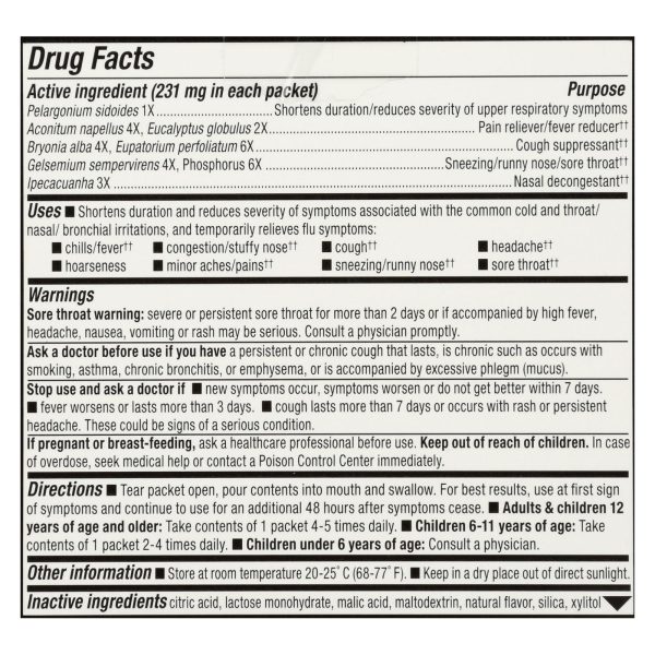 Nature's Way - Umcka FastActives Cold Plus Flu Relief Berry - 10 Packets - Image 2