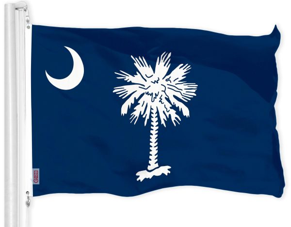 G128 Combo Pack: USA American Flag 3x5 Ft 150D Printed Stars & South Carolina State Flag 3x5 Ft 150D Printed - Image 2