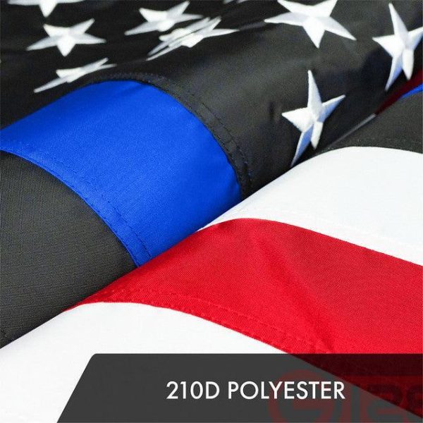 Blue Lives Matter Flag 2x3FT 2-Pack Embroidered Polyester By G128 - Image 4