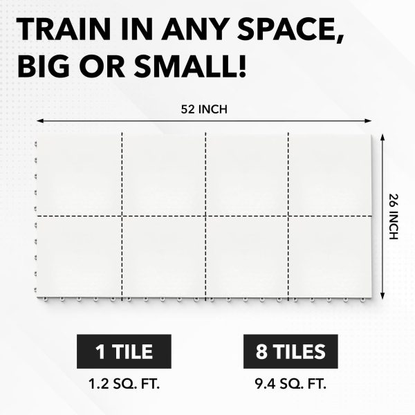 Dryland Flooring Tiles for Hockey Training   8 Pack Hockey Tiles (9.4 sqft) for Shooting Passing Stickhandling   Not Skateable Synthetic Ice Tiles for Hockey Practice - Image 2