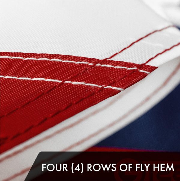 G128 3 Pack: Ohio OH State Flag | 2x3 Ft | ToughWeave Series Embroidered 300D Polyester | Embroidered Design, Indoor/Outdoor, Brass Grommets - Image 5