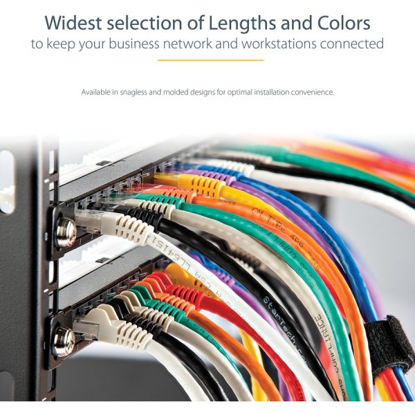 StarTech.com 50ft CAT6 Ethernet Cable - Black Snagless Gigabit - 100W PoE UTP 650MHz Category 6 Patch Cord UL Certified Wiring/TIA - Image 7