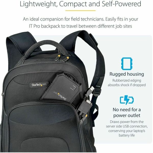 StarTech.com Laptop to Server KVM Console, Rugged USB Crash Cart Adapter with File Transfer and Video Capture, TAA - Image 7