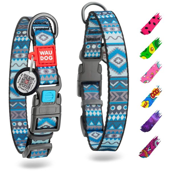 Nylon Dog Collar   Adjustable Dog Collar for Large Dogs Small & Medium Dogs   Breakaway Puppy Collars for Large Breed Dogs   Boy & Girl Dog Collars with Durable Plastic Buckle and QR Dog Tag
