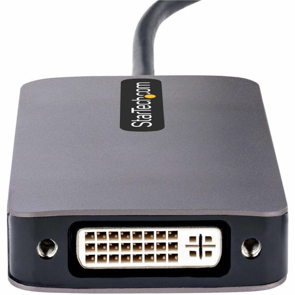 StarTech.com USB C Video Adapter, USB C to HDMI DVI VGA Adapter, 4K 60Hz, Aluminum, Video Display Adapter, USB Type C Travel Adapter - Image 4