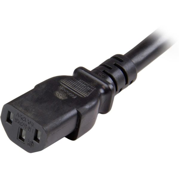 StarTech.com 3ft (1m) Heavy Duty Extension Cord, IEC C13 to IEC C20 Black Extension Cord, 15A 125V, 14AWG, Heavy Gauge Power Cable - Image 3