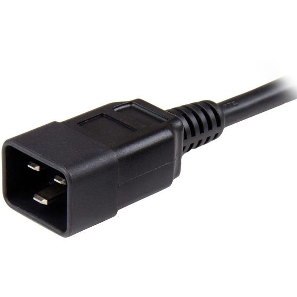 StarTech.com 3ft (1m) Heavy Duty Extension Cord, IEC C13 to IEC C20 Black Extension Cord, 15A 125V, 14AWG, Heavy Gauge Power Cable - Image 5