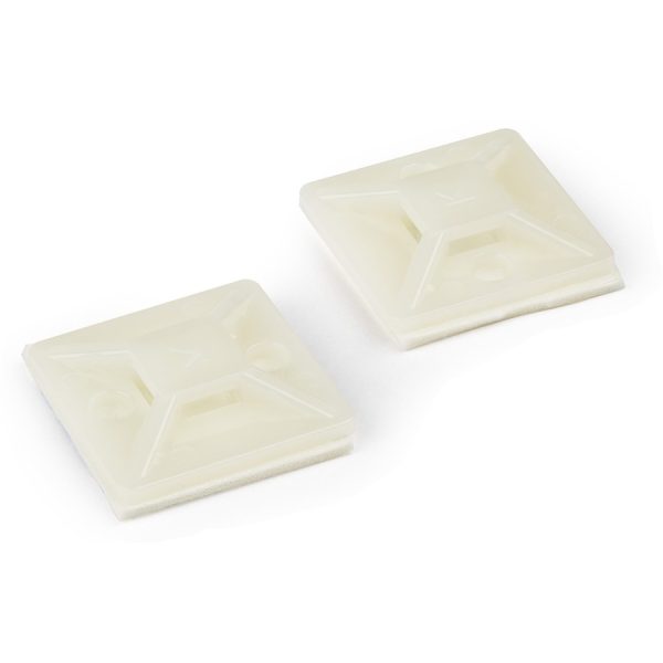StarTech.com 100 Pack Cable Tie Mounts with Adhesive Tape for 0.18in (4.6mm) Wide Ties - Nylon/Plastic Zip Tie Mounts - 94V-2 Fire & UL - Image 2