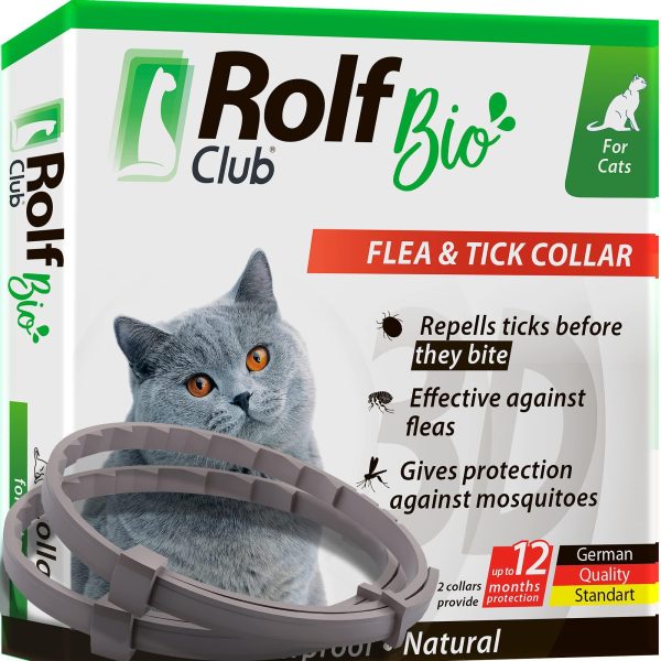 Natural Flea & Tick Collar for Cats   12 Months Control of Best Prevention & Safe Treatment   Anti Fleas and Ticks Essential Oil Repellent (1 Count)