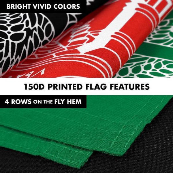 G128 Combo Pack: Flag Pole 6 FT Silver Tangle Free & Afghanistan Afghan Flag 3x5 FT Printed 150D Polyester - Image 5