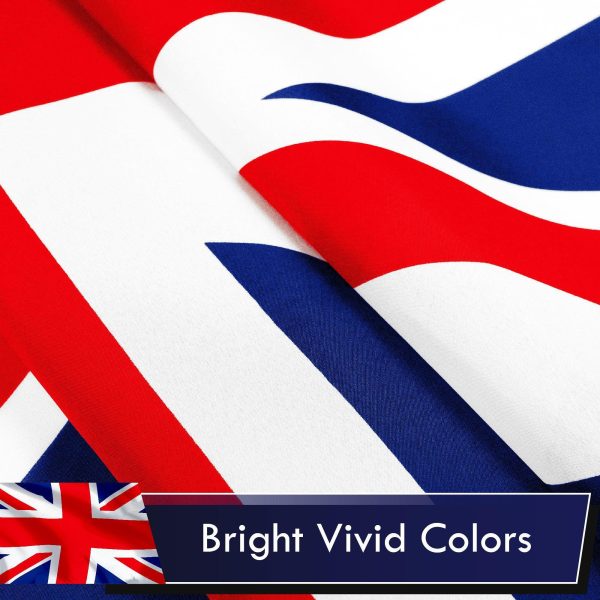 UK British Flag 3x5 Ft 3-Pack Printed Polyester By G128 - Image 3