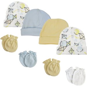 Baby Boys Caps And Mittens (pack Of 8) Nc_0343
