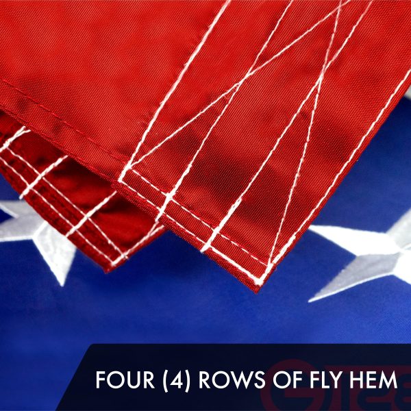 G128 Combo Pack: American USA Flag 5x8 Ft & Betsy Ross Flag 5x8 Ft | Both ToughWeave Series Embroidered 300D Polyester, Embroidered Design, Indoor/Outdoor, Brass Grommets - Image 8