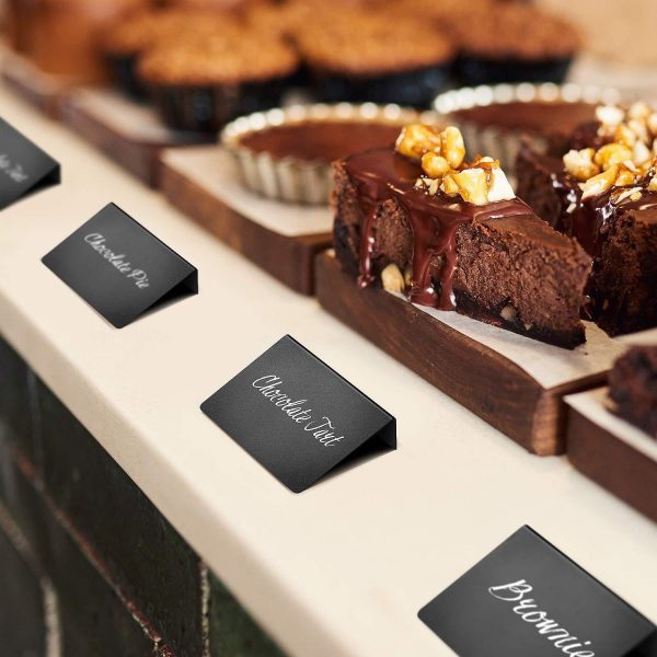 30 Pack Mini Chalkboard Signs 4 x3  for Food   Buffet   Tables   Small Chalkboard Sign   Mini Chalkboard Signs for Food   Table Chalkboard Signs   Mini Blackboard Signs for Food Buffet   Food Cards - Image 6
