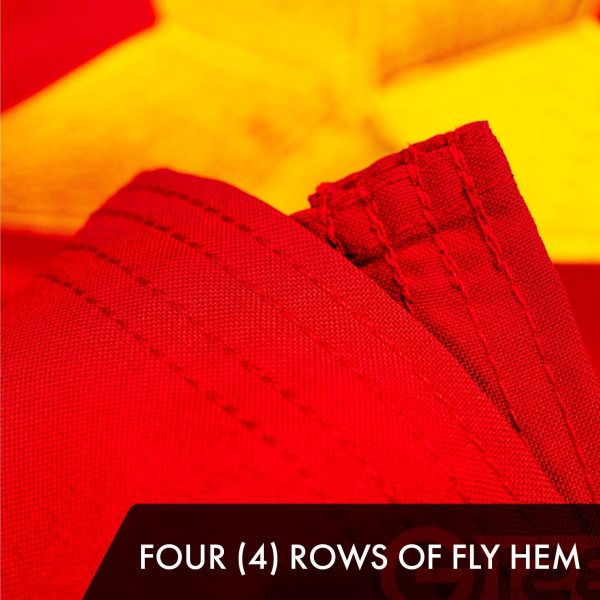 China Chinese Flag 3x5 Ft 5-Pack Embroidered Polyester By G128 - Image 5