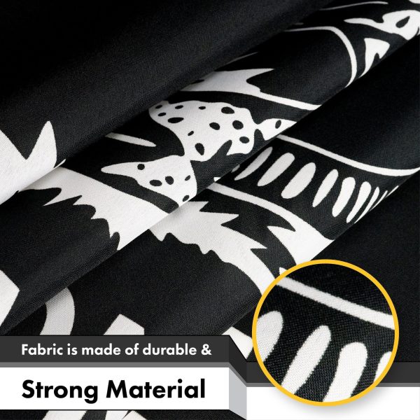 Gadsden Black and White Flag 3x5 Ft 2-Pack Printed 150D Polyester By G128 - Image 4
