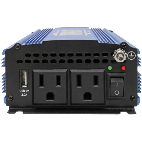 Eaton Tripp Lite Series 750W Light-Duty Compact Power Inverter with 2 AC/1 USB - 2.0A/Battery Cables, Mobile - Image 4