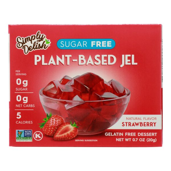 Simply Delish Jel Dessert - Strawberry - Case of 6 - 1.6 oz. - Image 3