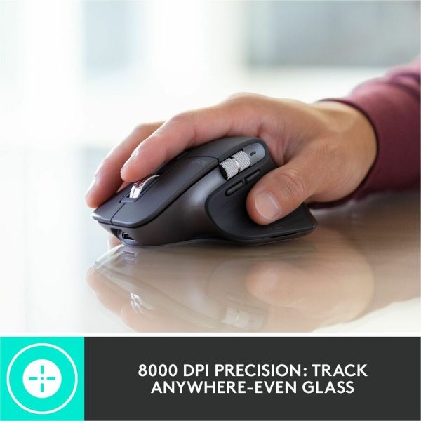 Logitech MX Master 3S for Business, Wireless Mouse with Quiet Clicks, 8K DPI, Logi Bolt USB Receiver, Graphite - Image 3