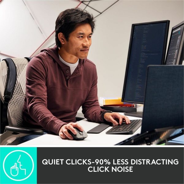 Logitech MX Master 3S for Business, Wireless Mouse with Quiet Clicks, 8K DPI, Logi Bolt USB Receiver, Graphite - Image 4