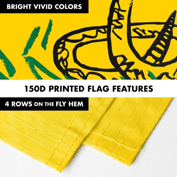 G128 Combo Pack: Flag Pole 6 FT Silver Tangle Free & No Step On Snek Flag 3x5ft 150D Printed Polyester - Image 5