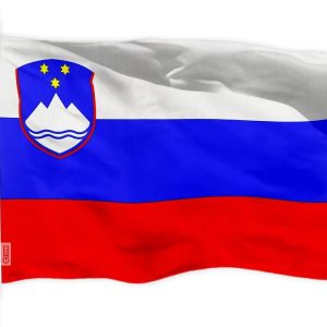 G128 Slovenia Slovene Flag | 3x5 Ft | Printed 150D Polyester - Indoor/Outdoor, Vibrant Colors, Brass Grommets, Quality Polyester, Much Thicker More Durable Than 100D 75D Polyester