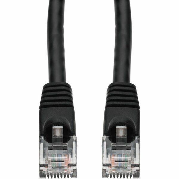 AddOn 50ft Black CAT 6 PVC Ethernet Cable Snagless Bubble Boot RJ-45 M/M