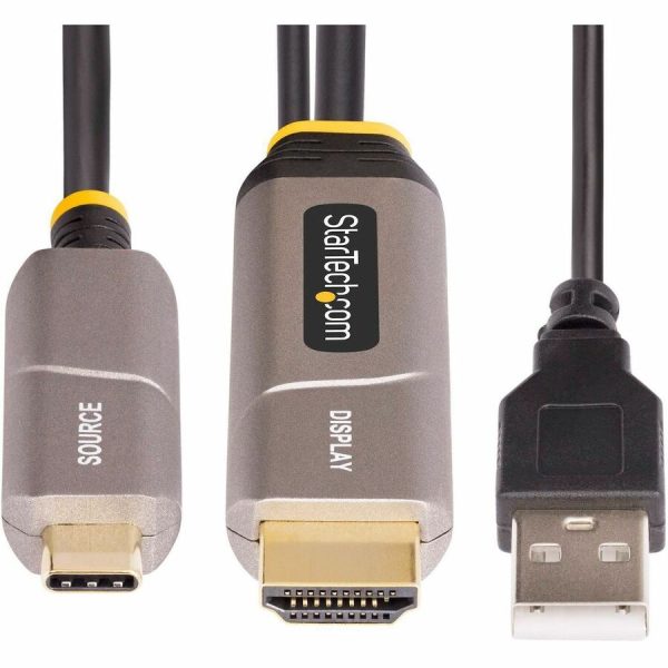 StarTech.com 50ft (15.2m) USB-C to HDMI 2.0 Active Optical Cable (AOC), 4K 60Hz, USB Type-C to HDMI Adapter Cable, CL3 Rated - Image 6