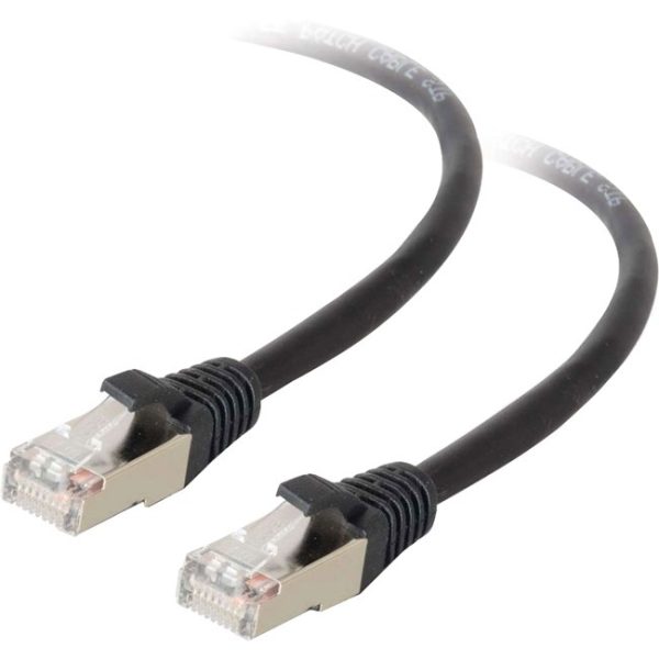 C2G-3ft Cat5e Molded Shielded (STP) Network Patch Cable - Black