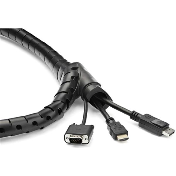 StarTech.com 2.5m / 8.2ft Cable Management Sleeve - Spiral - 25mm / 1" Diameter - W/ Cable Loading Tool - Expandable Coiled Cord Organizer - Image 4