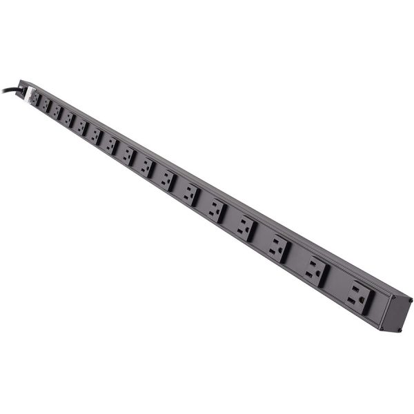 Eaton Tripp Lite Series 16-Outlet Vertical Power Strip, 120V, 15A, NEMA 5-15P, 15 ft. (4.57 m) Cord, 48 in., Black Housing