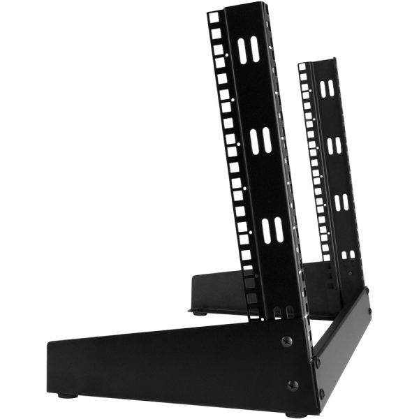 StarTech.com 2-Post 8U Desktop Server Rack, Open Frame 19in Computer Rack, Small Home/Office Rack for AV / Studio / Data / IT Equipment - Image 2