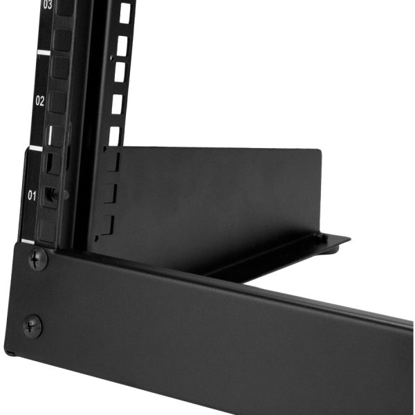 StarTech.com 2-Post 8U Desktop Server Rack, Open Frame 19in Computer Rack, Small Home/Office Rack for AV / Studio / Data / IT Equipment - Image 6