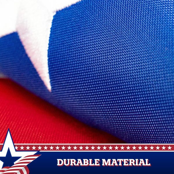 G128 2-Pack: Betsy Ross Pull Down Bunting Flag | 1.67x8 Ft | Embroidered Polyester - Image 5