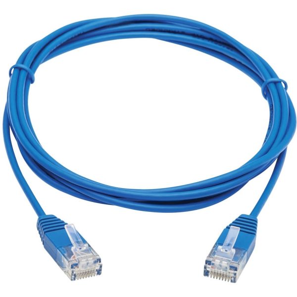Eaton Tripp Lite Series Cat6 Gigabit Molded Ultra-Slim UTP Ethernet Cable (RJ45 M/M), Blue, 7 ft. (2.13 m) - Image 2