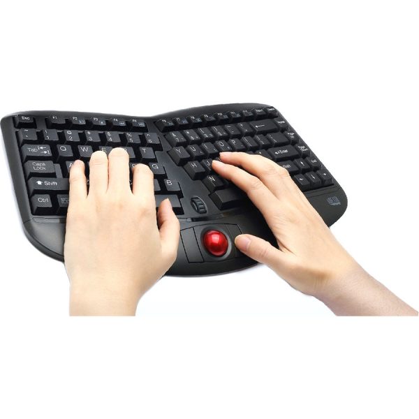 Adesso Tru-Form Media 3150 - 2.4 GHz Wireless Ergo Trackball Keyboard - Image 2
