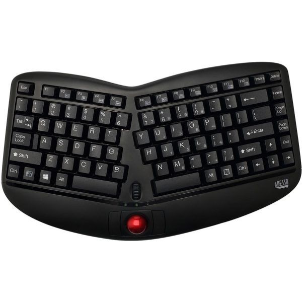Adesso Tru-Form Media 3150 - 2.4 GHz Wireless Ergo Trackball Keyboard - Image 11