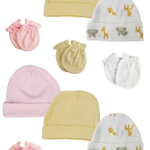 Baby Girls Caps And Mittens (pack Of 12) Nc_0386