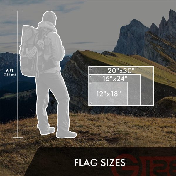 G128 Combo Pack: American USA Flag 20x30 In & Pirate Jolly Roger Red Head Scarf Flag 20x30 In | Both ToughWeave Series Embroidered 300D Polyester, Embroidered Design, Indoor/Outdoor, Brass Grommets - Image 9