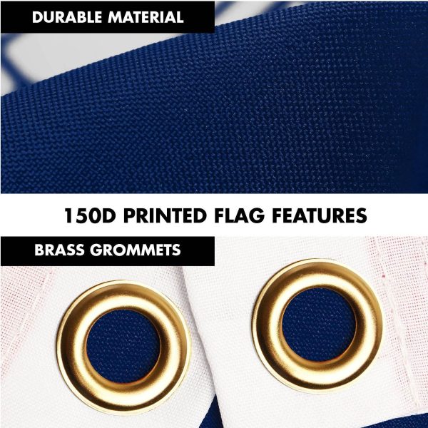 G128 Combo Pack: 6 Ft Tangle Free Spinning Flagpole (Black) & Wyoming Flag 3x5 Ft Printed 150D Polyester, Brass Grommets (Flag Included) Aluminum Flag Pole - Image 4