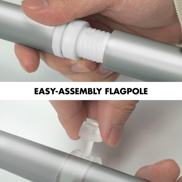 G128 - 6 Feet Tangle Free Spinning Flagpole (Silver) Oregon Double Sided Brass Grommets Embroidered 3x5 ft (Flag Included) Aluminum Flag Pole - Image 6
