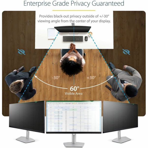 StarTech.com Monitor Privacy Screen for 19" Display - Widescreen Computer Monitor Security Filter - Blue Light Reducing Screen Protector - Image 2