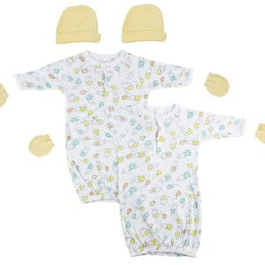 Unisex Newborn Baby 6 Piece Gown Set Nc_0801